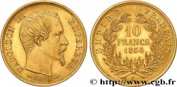 10 francs or Napoléon III, tête nue, petit module, tranche lisse 1854 Paris F.505/1
