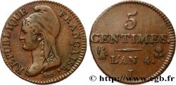 5 centimes Dupré, petit module 1796 Limoges F.113/2