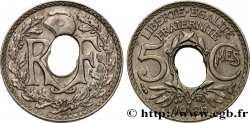 5 centimes Lindauer, petit module, double perforation 1936  F.122/19 var.