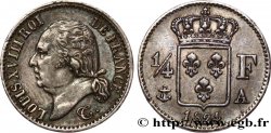 1/4 franc Louis XVIII  1824 Paris F.163/31