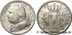 5 francs Louis XVIII, buste habillé 1815 Perpignan F.308/28