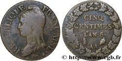 Cinq centimes Dupré, grand module 1797 Metz F.115/13