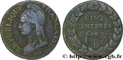Cinq centimes Dupré, grand module 1801 Lyon F.115/157