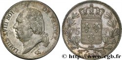 5 francs Louis XVIII, tête nue 1824 Marseille F.309/96