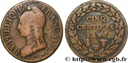 Cinq centimes Dupré, grand module 1799 Lille F.115/76