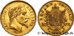 20 francs or Napoléon III, tête laurée 1865 Strasbourg F.532/12