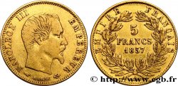 5 francs or Napoléon III, tête nue, grand module 1857 Paris F.501/4