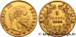 5 francs or Napoléon III, tête nue, grand module 1860 Paris F.501/10