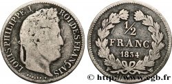 1/2 franc Louis-Philippe 1834 Lille F.182/52