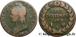 Cinq centimes Dupré, grand module 1800 Paris F.115/85