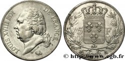 5 francs Louis XVIII, tête nue 1823 Paris F.309/76