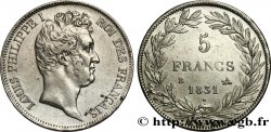 5 francs type Tiolier avec le I, tranche en creux 1831 Rouen F.315/15