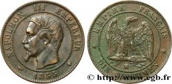 Dix centimes Napoléon III, tête nue, différent levrette 1855 Marseille F.133/30