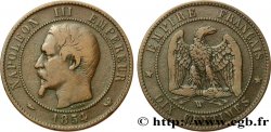 Dix centimes Napoléon III, tête nue 1854 Lille F.133/18