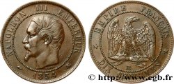 Dix centimes Napoléon III, tête nue 1854 Strasbourg F.133/14