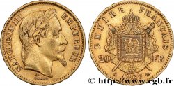 20 francs or Napoléon III, tête laurée 1867 Paris F.532/15
