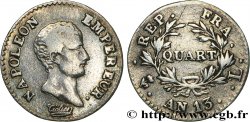 Quart (de franc) Napoléon Empereur, Calendrier révolutionnaire 1805 Bayonne F.158/13