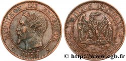 Deux centimes Napoléon III, tête nue 1855 Strasbourg F.107/23 AU50 