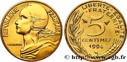 5 centimes Marianne, différent abeille, BU (Brillant Universel) 1994 Pessac F.125/36