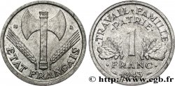 1 franc Francisque, légère 1943 Beaumont-Le-Roger F.223/4