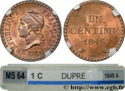 Un centime Dupré, IIe République 1849 Paris F.101/2