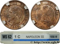 Un centime Napoléon III, tête nue 1856 Lille F.102/32