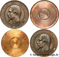 Dix centimes Napoléon III, tête nue, Emboîtage secret 1853 Lyon F.133/5 var. SPL 