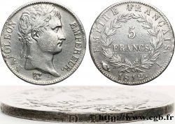 5 francs Napoléon Empereur, Empire français, tranche Fautée 1812 Limoges F.307/46