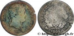 Demi-franc Napoléon Ier tête laurée, République française, buste fin 1808 Strasbourg F.177/4