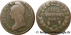 Cinq centimes Dupré, grand module 1799 Strasbourg F.115/60