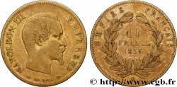 10 francs or Napoléon III, tête nue 1855 Strasbourg F.506/2