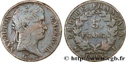 FAUX de 5 francs Napoléon Empereur, Empire français, en bronze 1813 Bayonne F.307/67 var.