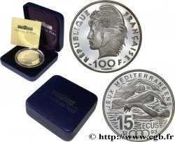 Belle Épreuve 15 écus / 100 francs - Natation 1993 Paris F5.2004 1