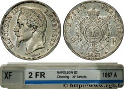 2 francs Napoléon III, tête laurée  1867 Paris F.263/4