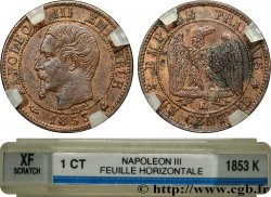 Un centime Napoléon III, tête nue 1853 Bordeaux F.102/6