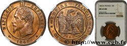 Dix centimes Napoléon III, tête laurée 1863 Paris F.134/10