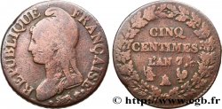 Cinq centimes Dupré, grand module 1799 Paris/Orléans F.115/57
