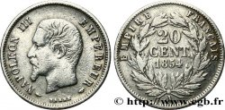 20 centimes Napoléon III, tête nue 1854 Paris F.148/2
