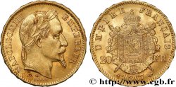 20 francs or Napoléon III, tête laurée 1867 Paris F.532/15