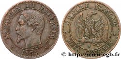 Deux centimes Napoléon III, tête nue 1854 Lille F.107/18