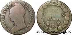 Cinq centimes Dupré, grand module 1800 Bordeaux F.115/132 RC6 