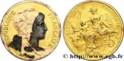 5 centimes Daniel-Dupuis, doré 1898  F.119/5 var.