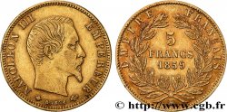 5 francs or Napoléon III, tête nue, grand module 1859 Strasbourg F.501/8