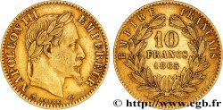 10 francs or Napoléon III, tête laurée 1865 Strasbourg F.507A/10 MB 