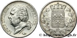 5 francs Louis XVIII, tête nue 1822 Lille F.309/75