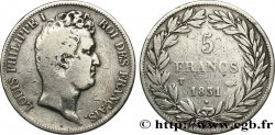 5 francs type Tiolier avec le I, tranche en creux 1831 Nantes F.315/26