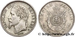 1 franc Napoléon III, tête laurée 1866 Strasbourg F.215/4 SPL55 