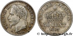 50 centimes Napoléon III, tête laurée 1867 Paris F.188/14