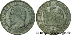 Cinq centimes Napoléon III, tête nue 1854 Paris F.116/8