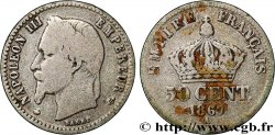 50 centimes Napoléon III, tête laurée 1867 Paris F.188/13